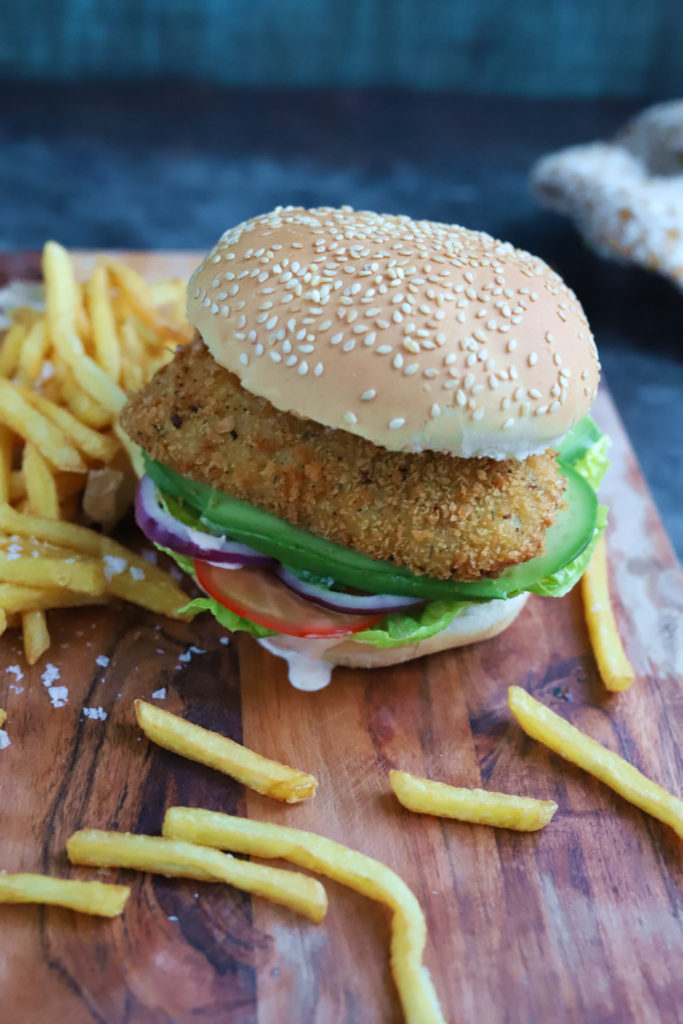 Vegan Fried Chick'n Burgers - Sanjana.Feasts - Seitan Recipes