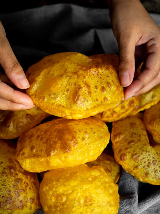 Puffy Masala Poori - Sanjana.Feasts - Indian Breads