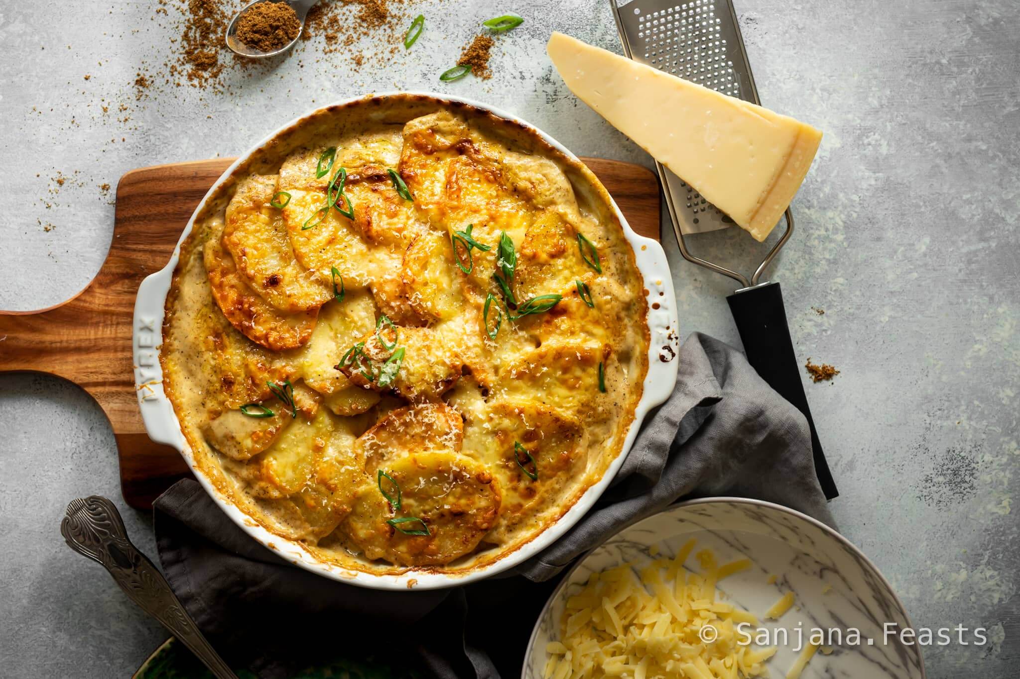 Garam Masala Potato Gratin - Sanjana.Feasts - Christmas