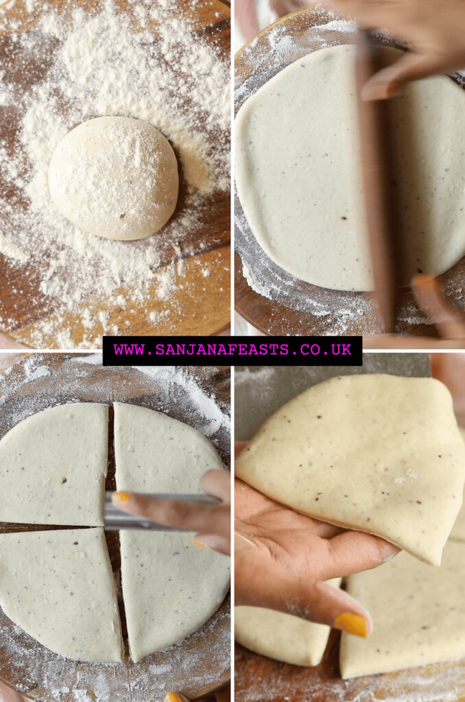 Cutting mandazi dough