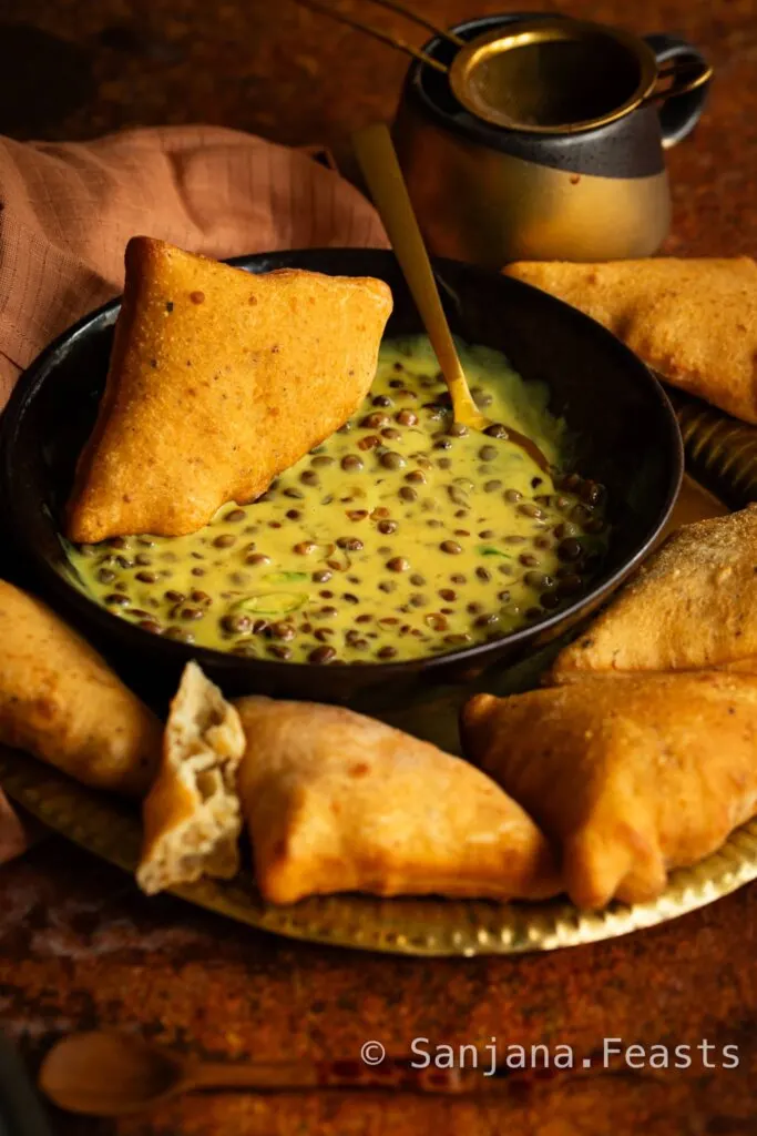 Mandazi or mahmri with mbaazi kenyan breakfast swahili cuisine