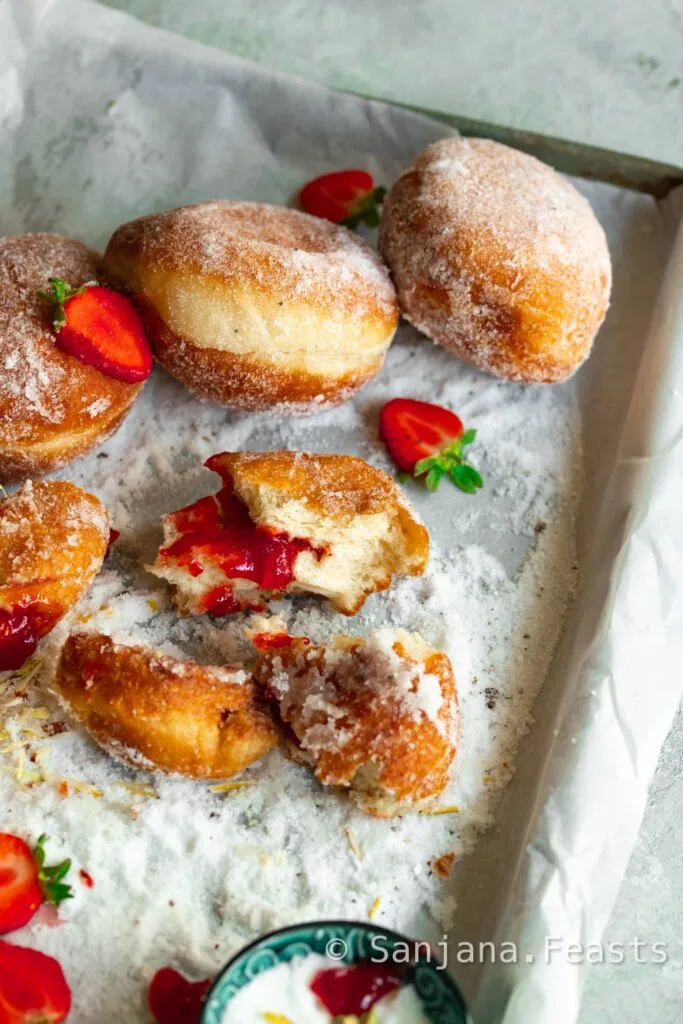 Easy Jam Doughnuts  Bakery Style    British Baking Recipes - 29