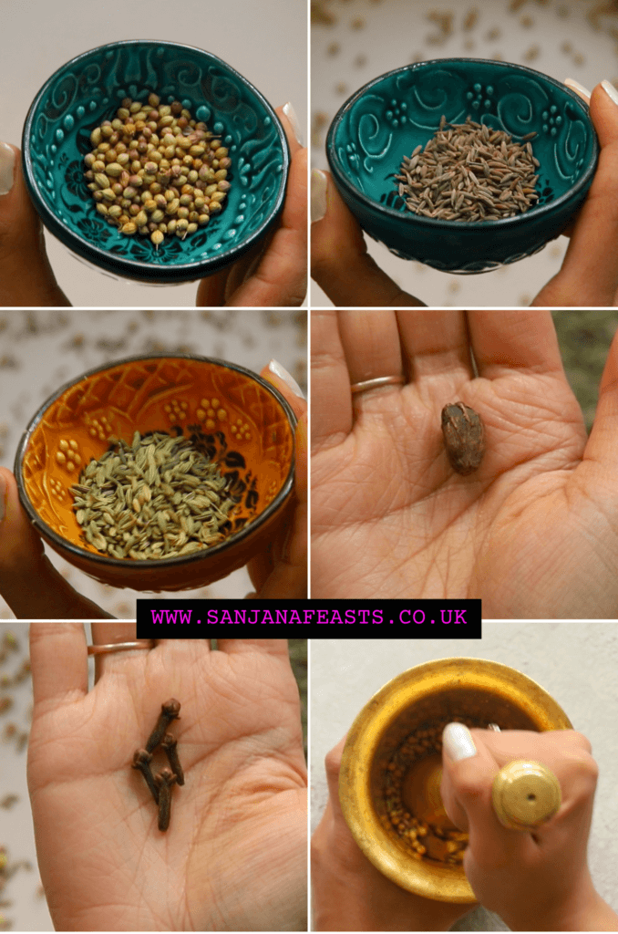 Spices for making matar paneer at home