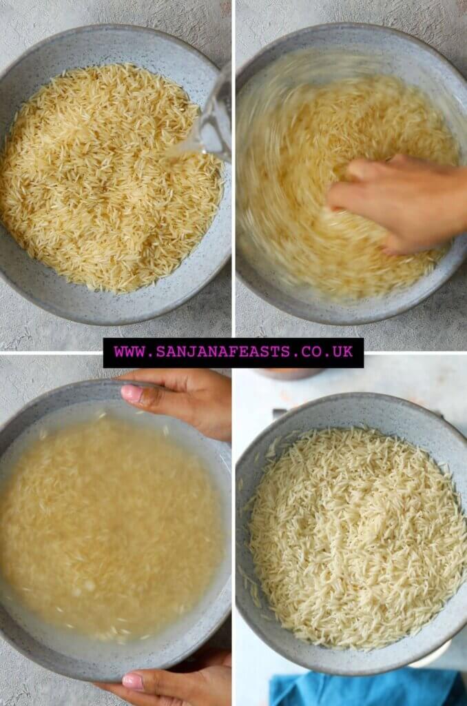 how to wash rice