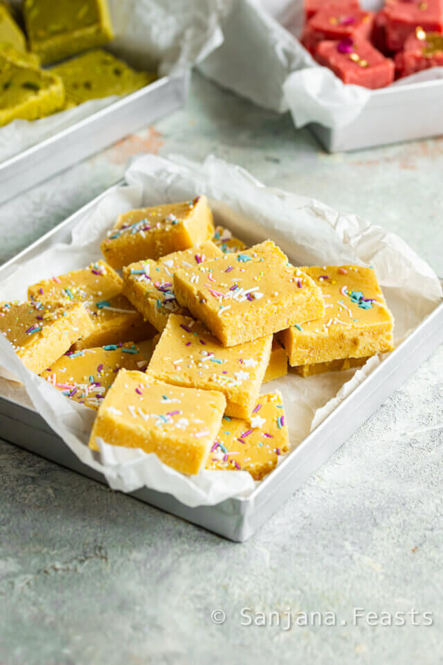 Barfi Recipe (2-Ingredient Ice Cream Barfi) - Indian Sweets - Sanjana ...