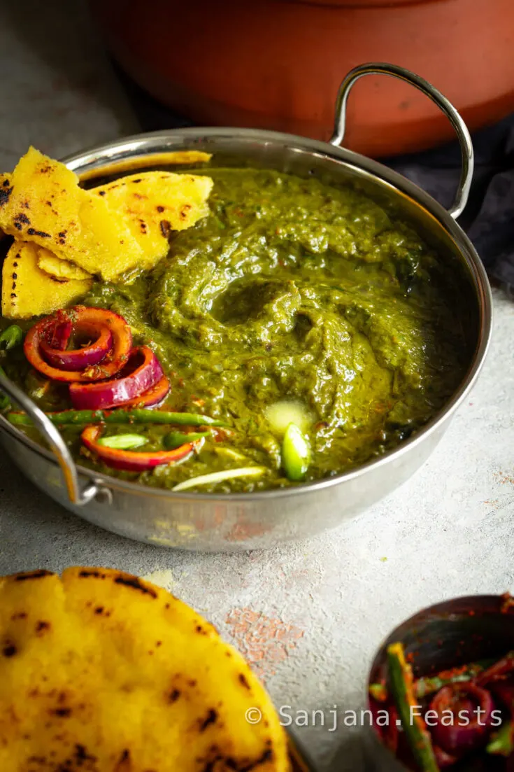 Saag Recipe  VIDEO    Delicious Punjabi Cooking - 81