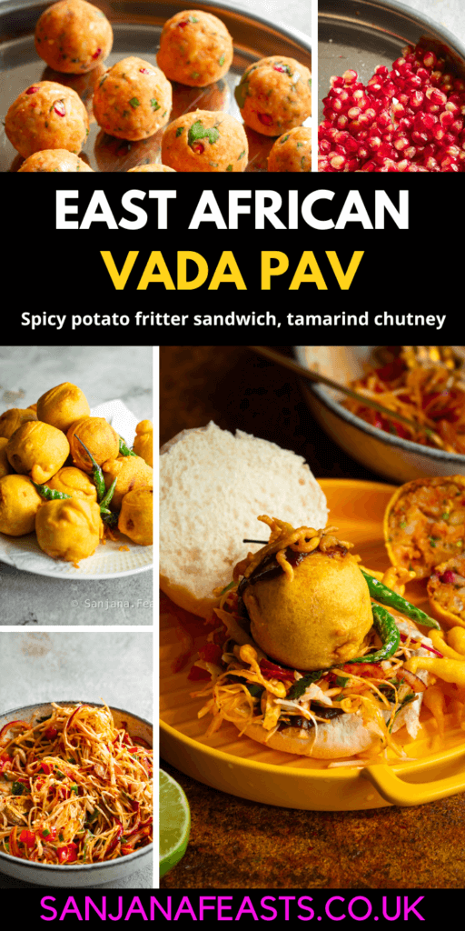 East African Vada Pav Potato Sandwich