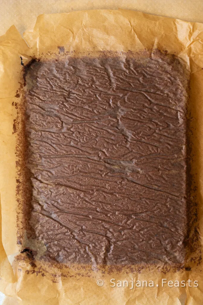 baked chocolate sponge