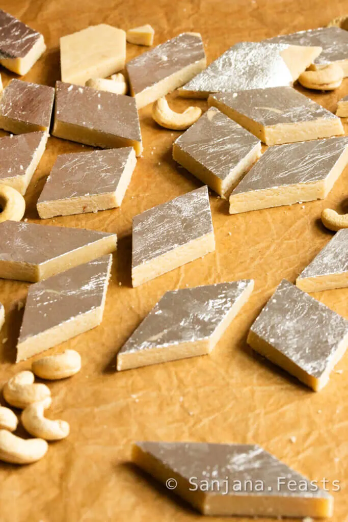 Indian kaju barfi