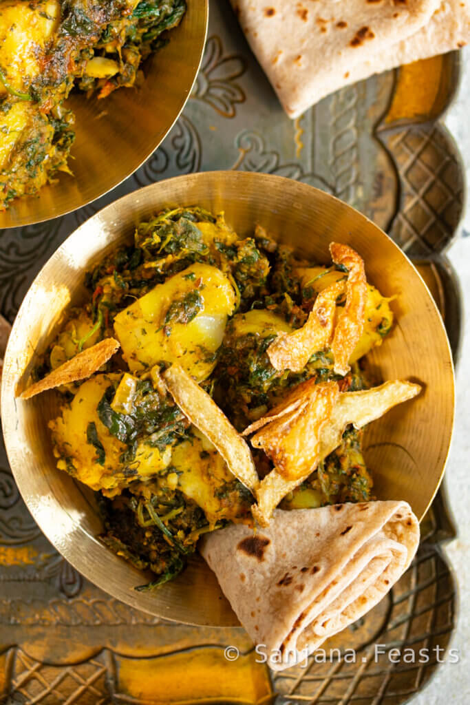 How to make saag aloo