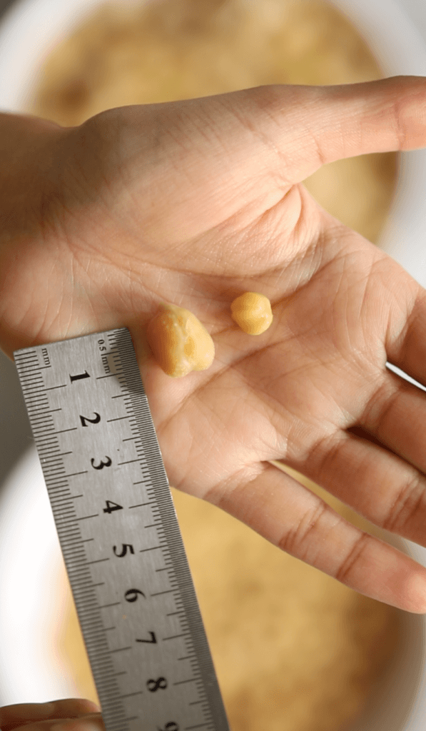 Chickpeas size difference